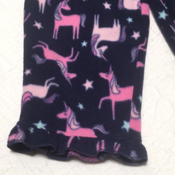 2T (5/$20) Fleece Comfy Pants with Unicorns - Picture 3 of 10
